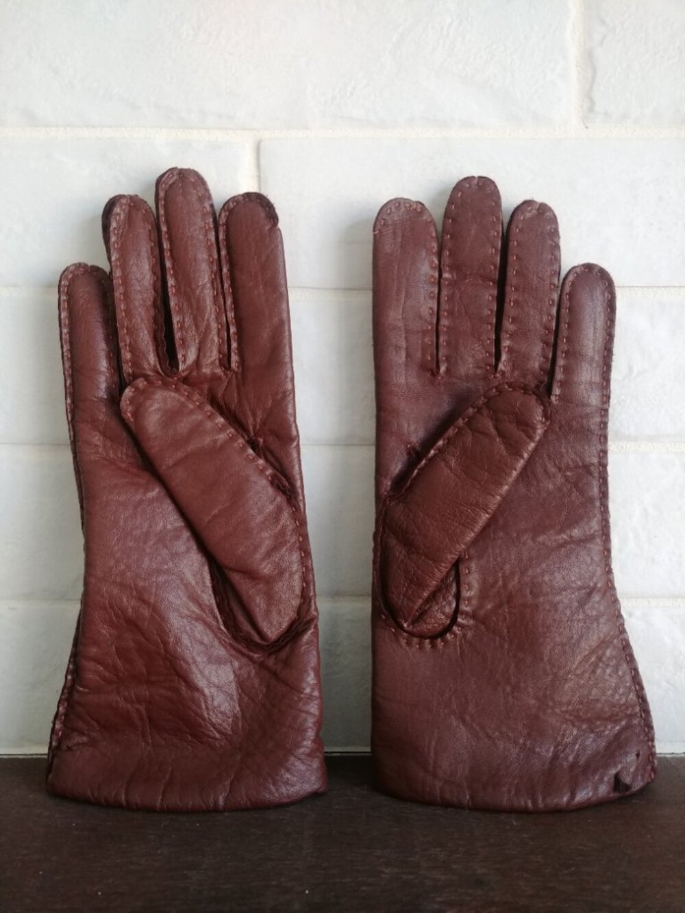 Vintage made in Canada Women's 7 brown leather gloves